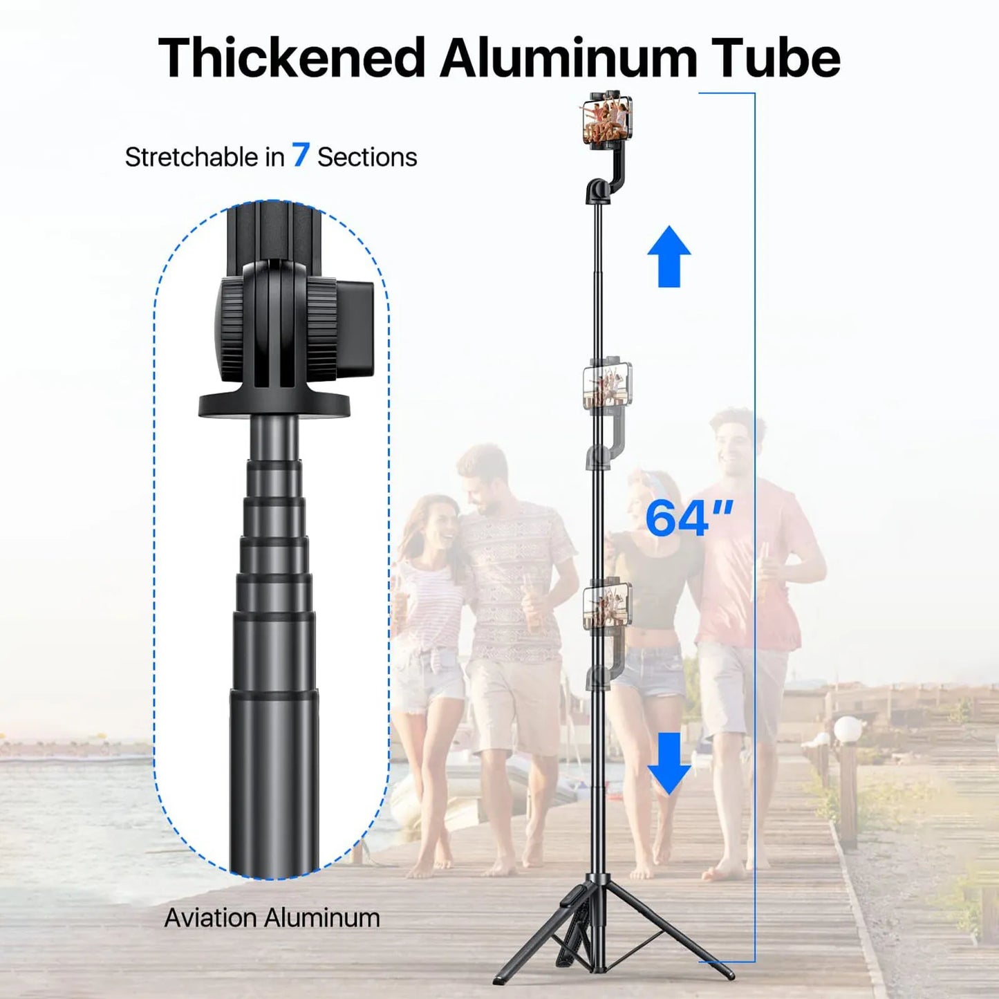 Ultimate Reach Bluetooth Selfie Tripod